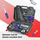 WORKPRO 123PC New Mechanic Tool Set for Car Home Tool Kits Quick Release Ratchet Handle Wrench Socket Set