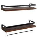 Wall Shelf Wood Floating Rack Wall Decoration Multifunction Storage Holder Shelf Rack Decorative For Kitchen/ Bedroom Frame