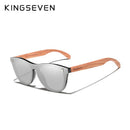 KINGSEVEN 专利设计 非洲红木太阳镜 复古一体式偏光男士天然木质眼镜配件 N5510