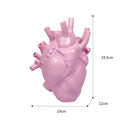 Nordic Simulation Anatomical Heart Shape Flower Vase Heartbeat Resin Flower Pot Art Vases Sculpture Desktop Plant Pot Home Decor