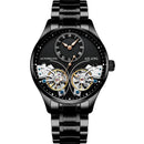 AILANG Genuine Brand Men's Double Tourbillon Luminous Direct-looking Mechanical Watch Automatic Watch Men's Watch   Hollow Movem