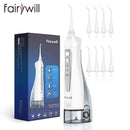 2022 Fairywill Water Flossers 300ML Oral Irrigator Rechargeable Large Capacity Portable Dental Water Tank Waterproof Teeth Clean