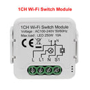 涂鸦WiFi智能灯开关模块支持双向控制，App远程控制DIY断路器100-240V，兼容Alexa Google Home
