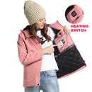Smart Heated Jacket Waterproof Men 3 Areas Heated Vest For Women Winter Outdoor Sports Coat Warm Heating Coat Motorcycle Jacket