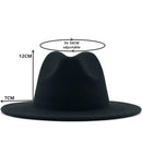 New White Red Patchwork Felt Jazz Hat Cap Men Women Flat Brim Wool Blend Fedora Hats Panama Trilby Vintage Hat 56-58-60CM