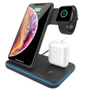 三合一15W无线快充底座，适用于iPhone 13 12 11 XS XR X 8、Apple Watch iWatch 7 6、Airpods Pro Qi充电站