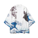 Bebovizi Japanese Style Crane Koi Kimono Tokyo Streetwear Haori Men Women Cardigan Japan Girl Robe Chinese Dragon Anime Clothes