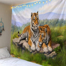 Zebra Lion Tapestry Wall Hanging Tribal Animal Sheets Wolf Tiger Horse Tapestry Home Decor Beach Mat