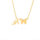 Butterfly Initial Necklace For Women Stainless Steel Gold Chain A-Z Letter Necklace Pendant Bijoux Femme 2020 Boho Jewelry Gift