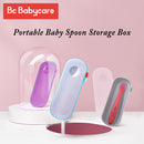 BC Babycare Portable Babies Tableware Storage Box Travel Babies Infants Toddlers Spoon Fork Storage Case PP Storage Container