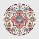 Indian ethnic style rug Area Rug for Living Room Flower Pattern Round Carpet roundmat for  Rooms could Mechanical Wash