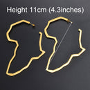 Anniyo African Map Big Earrings Exaggerate Larger Earring Stud Africa Ornaments Traditional Ethnic Hyperbole Jewelry