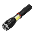 LED 8000流明 T6手持式战术手电筒 COB提灯 磁吸 6种模式 防水 可伸缩调焦 工作灯