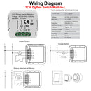 GIRIER Tuya ZigBee 3.0 Smart Light Switch Module No Neutral Wire Required Works with Alexa Google Home Support 2 Way Control