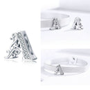 WOSTU 925 Sterling Silver Circle Charm Round CZ Bead Bead Clip Fit Original reflection Charm Bracelet Jewelry Accessories CQX101