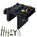 3 in 1 Woodworking Doweling Jig Kit With Positioning Clip Adjustable Drilling Guide Puncher Locator Carpentry Tools