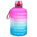 QuiFit 128oz 73oz 43oz 1 Gallon Water Bottle With Time Markings Filter Net Fruit Infuse BPA Free Motivational Sports Drink Jug