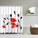Floral Bamboo Dandelion Maple Leaf Flower Fabric Waterproof Polyester Shower Curtains Bathroom Curtain Bath Accessory Printing