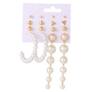 2020 Vintage Women Drop Earrings Set Bohemia Acrylic Tassel Pearl Alloy Long Pendant Earrings Geometric Jewelry Party Gift