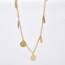 ANDYWEN 925 Sterling Silver Gold Several Coins Pendant Charm Choker Necklace Chain Women European Luxury Fashion Fine Jewelry