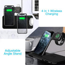 15W Qi快速无线充电器支架，适用于iPhone 13 11 12 X 8 Apple Watch 4合1可折叠充电站，适用于Airpods 3 Pro iWatch