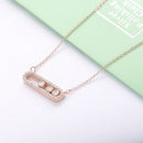 SHADOWHUNTERS Authentic 925 Sterling Silver Move CZ Stone Pendant Long Chain Choker Necklaces For Women Luxury Jewelry Making