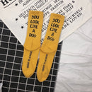 Women Letter Vintage Patterned Harajuku Socks Fashion Funny Skateboard Cool Socks For Female Casual Cotton Short Hipster Sox