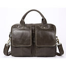 WESTAL Men's Bag Genuine Leather Men's Briefcases Laptop Bag Leather Totes for Document Office Bags for Men Messenger Bags 8002