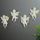 European angel statue wall decor hanger Creative TV blackground home mural living room wall art coat bag keys holder hanger