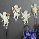 European angel statue wall decor hanger Creative TV blackground home mural living room wall art coat bag keys holder hanger