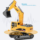 2.4Ghz 6通道 1:24 遥控挖掘机玩具 遥控工程车 合金和塑料挖掘机 RTR 儿童圣诞礼物