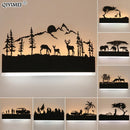 Romantic Wall lamps acrylic lampshade lighting fixture upside warm down cool for living room bedside Animal lights AC110-260V
