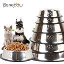 Benepaw不锈钢水食狗碗耐用中小型大型犬喂食器宠物防滑小狗猫喂食饮水碗