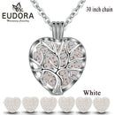 Eudora 20mm Lava Necklace Pendant Heart Volcanic Stone Tree of life Cage Pendant Necklace For DIY Essential Oil Perfume KFC10N20