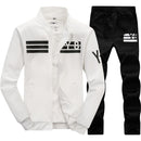 Autumn Tracksuit Men 2021 Sportswear Fashion Mens Set Two Pieces Zipper Warm Sweatshirt Jacket+Sweatpants Moleton Masculino Sets