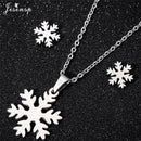Jisensp Ecg Heartbeat Necklace Love Heart Necklaces Pendants for Women Gold Stainless Steel Jewelry Earrings Doctor Accessories