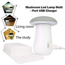 Multi Port USB Quick Charge QC3.0 Fast Charger Station for Iphone Ipad USB Charging Dock Mushroom Led Lamp 5V 2.1A EU US