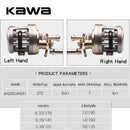 KAWA New Fishing Reel,Cast Drum Wheel, Bait Casting Reel,Max Drag 7kg,9+1 Bearing Aluminum Alloy,Sea Fishing Reel,Free Shipping
