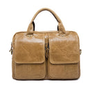 WESTAL men's briefcase leather laptop bag men's genuine leather bag for men bussiness messenger bag men's office briefcase 8002