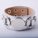 Rainbery  Monogram Leather Bracelet Fashion Jewelry Pulseras 3 Row Multicolor Leather Cuff Bracelet For Women Men