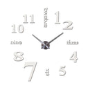 New arrival quartz diy modern clocks needle acrylic watches big  wall clock mirror sticker living room decor free shipping