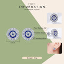 Bamoer Authentic 925 Sterling Silver Blue Zircon Evil Eye Lucky Eye Round Stud Earrings for Women Birthday Gift Jewelry SCE148