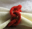free shipping wholesale red chain napkin ring old gold color,qn17072602  bulk napkin holder 8 pcs