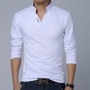 Hot Sale 2022 New Autumn Men's T Shirt Fashion Flower Print V Neck Long Sleeve T Shirt Mens Clothes Trend Casual Top Tee Men 5XL