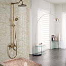 Luxury Rainfall Shower Mixer Faucet In Wall Bath Shower Set Rainfall 8" Brass Shower Head Tub Shower Mixer Tap with Handshower