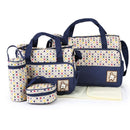 MOTOHOOD 39*28.5*17CM 5pcs Baby Diaper Bag Suits For Mom Baby Bottle Holder Mother Mummy Stroller Maternity Nappy Bags Sets
