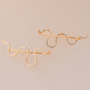 925 Silver Ear Climber Earrings  Handmade Jewelry Gold Filled Jewelry Punk Oorbellen Boho Minimalist Piercing Earrings