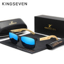 KINGSEVEN 品牌原创设计铝制+竹制天然手工太阳镜 男士偏光眼镜女士太阳镜
