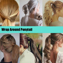 S-noilite Synthetic Women Drawstring Long Straight Hair Extensions Piece clip in Wrap Around Ponytail Multi-Colors Real Natural