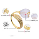 Lotus Fun Real 925 Sterling Silver 18k Gold Ring Natural Crystal Handmade Fine Jewelry Lily of the Valley Flower Rings For Women